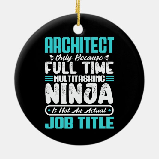 Architect Grappig Baan Beroep Carrière Architectuu Keramisch Ornament (Achterkant)