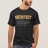 ARCHITECT grappige definitie met gele kleur T-shirt (Voorkant)