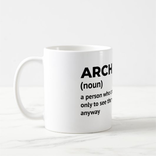 Architect - Grappige taakdefinitie Koffiemok (Links)