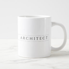 ARCHITECT Grote Witte Mok / Zwart