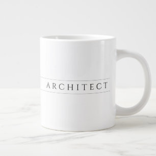 ARCHITECT Grote Witte Mok / Zwart
