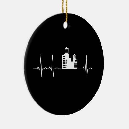 Architect Heartbeat Houses Architect Gift Keramisch Ornament (Rechts)