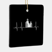 Architect Heartbeat Houses Architect Gift Keramisch Ornament (Rechts)