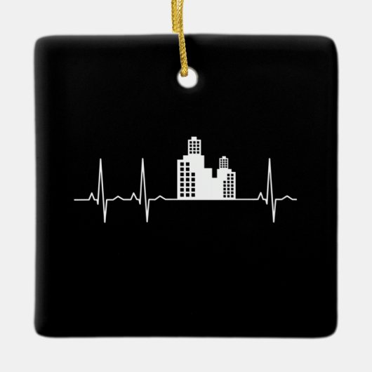 Architect Heartbeat Houses Architect Gift Keramisch Ornament (Voorkant)