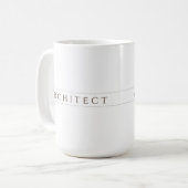 ARCHITECT Hoge Witte Keramische Mok / Sepia (Voorkant links)