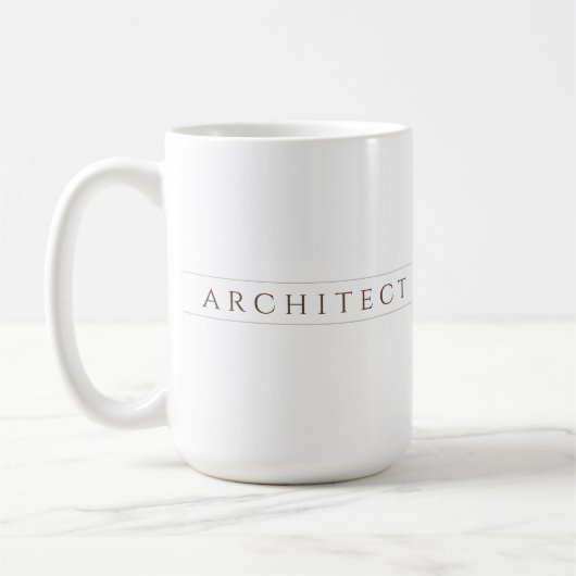 ARCHITECT Hoge Witte Keramische Mok / Sepia (Links)