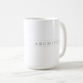 ARCHITECT Hoge Witte Mok / Grijs (Voorkant rechts)