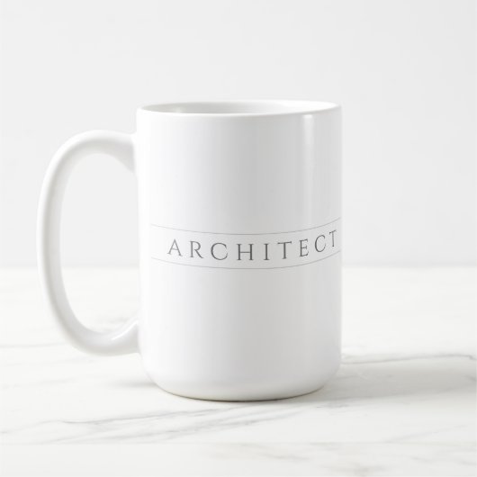 ARCHITECT Hoge Witte Mok / Grijs (Links)