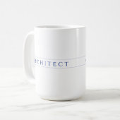 ARCHITECT Hoge Witte Mok / Marineblauw (Voorkant links)