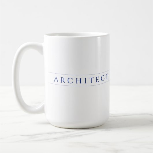 ARCHITECT Hoge Witte Mok / Marineblauw (Links)
