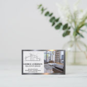 Architect Home Logo | Visitekaartje "Living Room" (Staand voorkant)