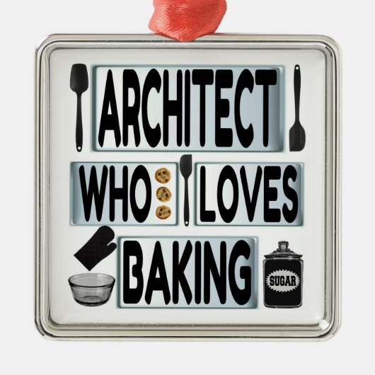 Architect houdt van baken metalen ornament (Voorkant)