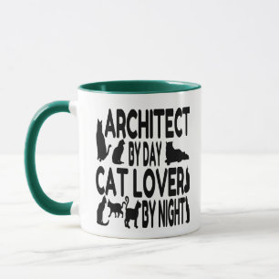 Architect houdt van katten mok