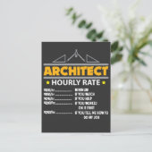 Architect Hourly Rate Funny Handyman Briefkaart (Staand voorkant)