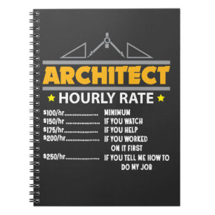 Architect Hourly Rate Funny Handyman Notitieboek