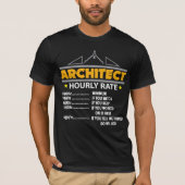 Architect Hourly Rate Funny Handyman T-shirt (Voorkant)