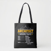 Architect Hourly Rate Funny Handyman Tote Bag (Voorkant)