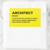 Architect Humor Definition Design Rechthoekige Sticker (Tas)