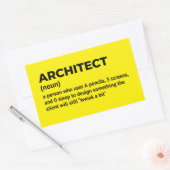 Architect Humor Definition Design Rechthoekige Sticker (Envelop)