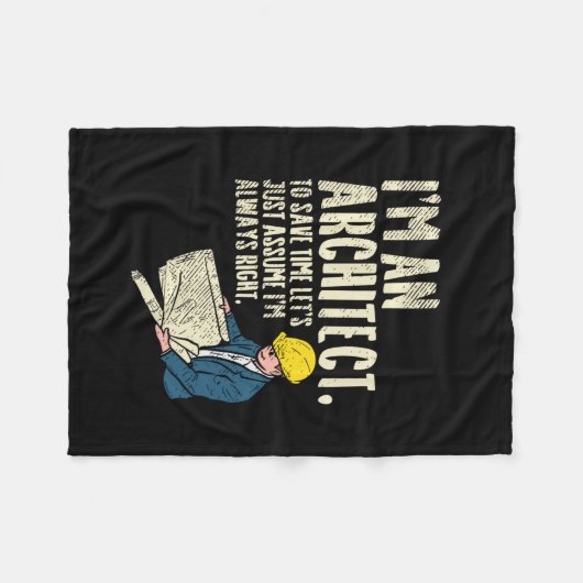 Architect - Ik ben architect Fleece Deken (Voorkant (Horizontaal))
