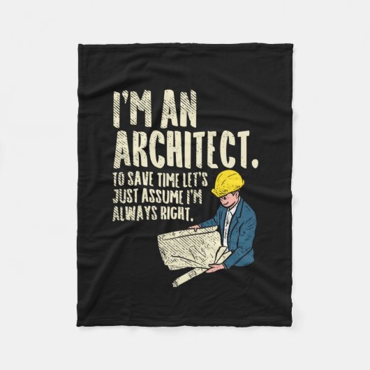 Architect - Ik ben architect Fleece Deken (Voorkant)