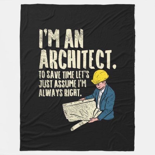 Architect - Ik ben architect Fleece Deken (Voorkant)
