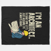 Architect - Ik ben architect Fleece Deken (Voorkant (Horizontaal))