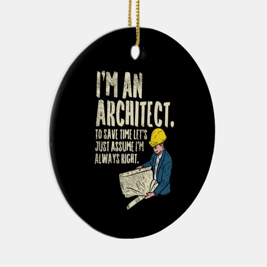 Architect - Ik ben architect Keramisch Ornament (Rechts)