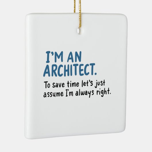 Architect - Ik ben architect Keramisch Ornament (Rechts)