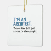 Architect - Ik ben architect Keramisch Ornament (Links)