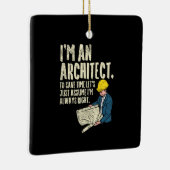 Architect - Ik ben architect Keramisch Ornament (Rechts)