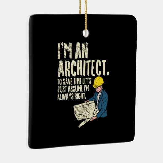 Architect - Ik ben architect Keramisch Ornament (Rechts)