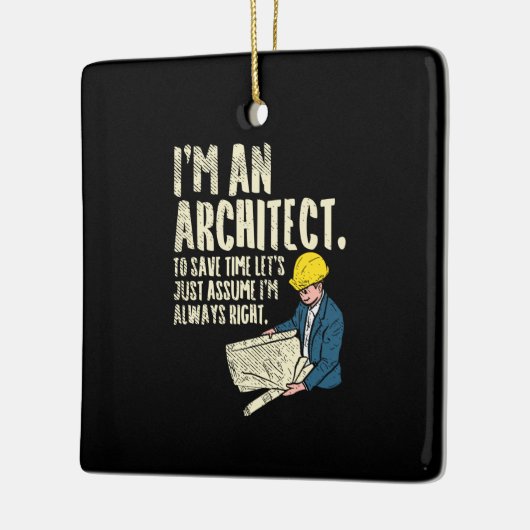 Architect - Ik ben architect Keramisch Ornament (Links)