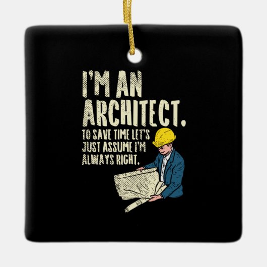 Architect - Ik ben architect Keramisch Ornament (Voorkant)