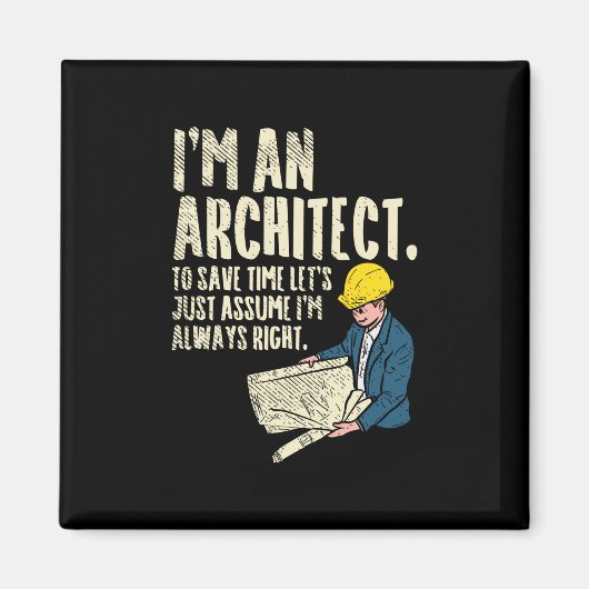 Architect - Ik ben architect Magneet (Voorkant)