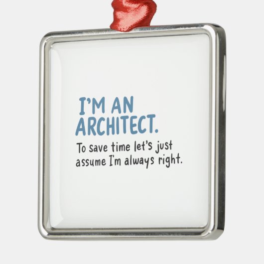 Architect - Ik ben architect Metalen Ornament (Links)