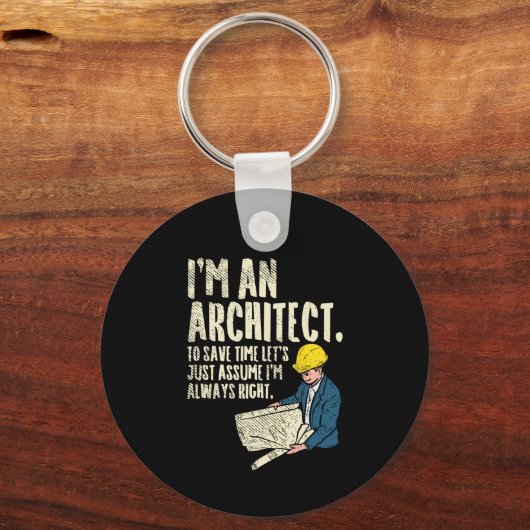 Architect - Ik ben architect Sleutelhanger (Voorkant)