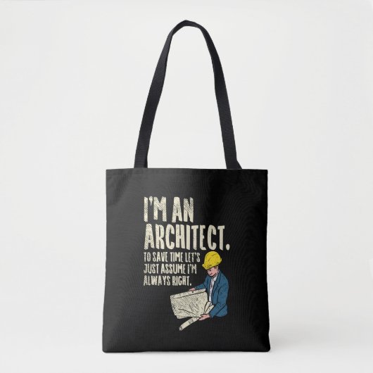 Architect - Ik ben architect Tote Bag (Voorkant)