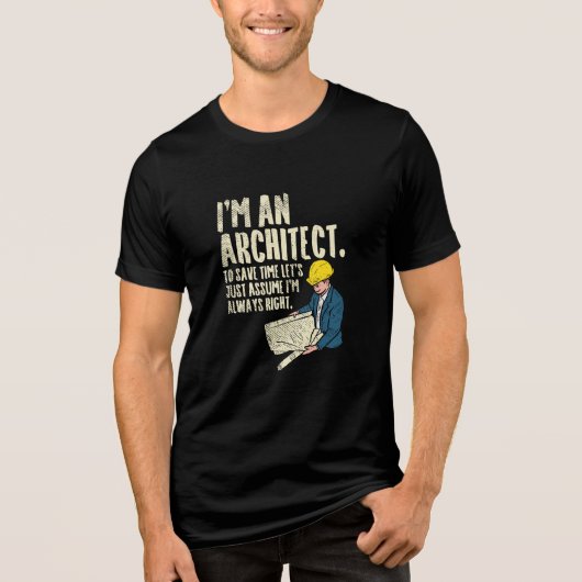 Architect - Ik ben architect Tri-Blend Shirt (Voorkant)