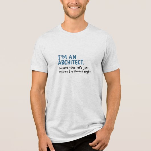 Architect - Ik ben architect Tri-Blend Shirt (Voorkant)