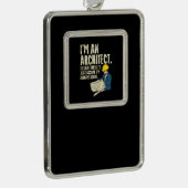 Architect - Ik ben architect Verzilverd Omlijst Ornament (Rechts)