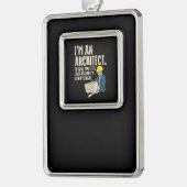Architect - Ik ben architect Verzilverd Omlijst Ornament (Links)