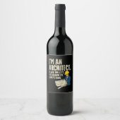 Architect - Ik ben architect Wijn Etiket (Voorkant)