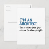 Architect - Ik Ben Een Architect Briefkaart (Voorkant / Achterkant)