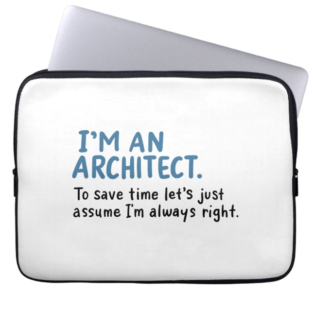 Architect - Ik Ben Een Architect Laptop Sleeve (Voorkant)