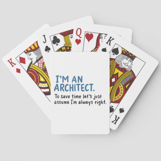 Architect - Ik Ben Een Architect Pokerkaarten (Achterkant)