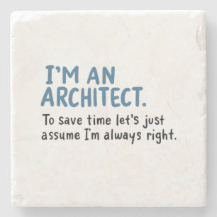 Architect - Ik Ben Een Architect Stenen Onderzetter