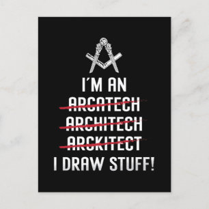 Architect Ik ben een ik teken dingen Job Architect Feestdagenkaart