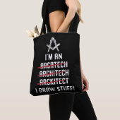 Architect Ik ben een ik teken dingen Job Architect Tote Bag (Dichtbij)