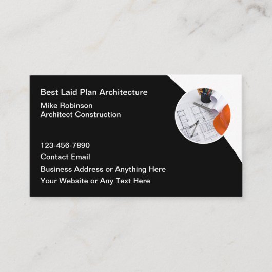 Architect in de bouw Visitekaartjes (Voorkant)